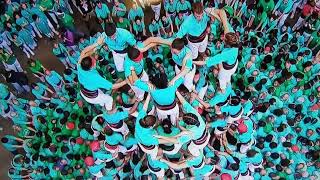 Castellers de Vilafranca  Intent desmuntat quot9d9fquot Concurs Castells 2024 [upl. by Nylg]