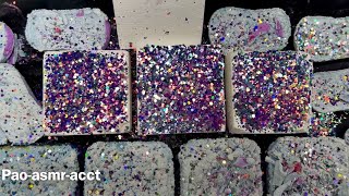 Crusty Epsom Salt Reforms amp PJ Gym Chalk Blocks Covered in Baby Oil amp Glitter🤍✨💜 ASMR  Crunch [upl. by Nailluj736]