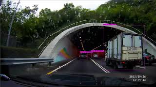 MobilenetV2SSD vehicle detection on freeway day and night [upl. by Ardnak685]