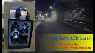 Review LED H11 H8 FOGLAMP MOBIL LASER PROJEKTOR PROJIE [upl. by Sialac]