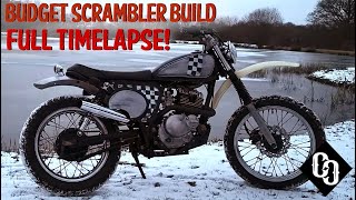 Budget Scrambler Build  Full Scrambler Motorcycle Timelapse [upl. by Enaile]