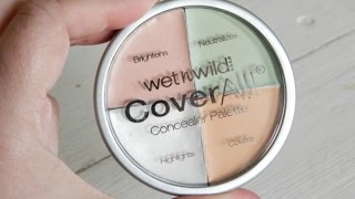 How to Color Correct using the Wet N Wild Coverall Concealer Palette [upl. by Hanikahs]