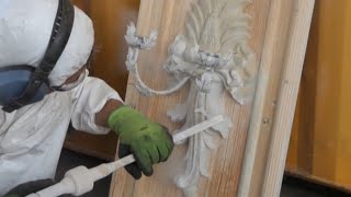 Wood Restoration Compilation  Dry Ice Blasting [upl. by Issej]