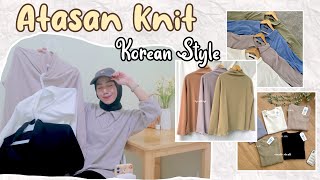 SHOPEE HAUL TOP KNIT GAYA KOREA BASIC amp SIMPLE [upl. by Adnotal]