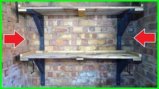 How to Make DIY Shed Storage Shelves Pallet Wood Project [upl. by Carmena]