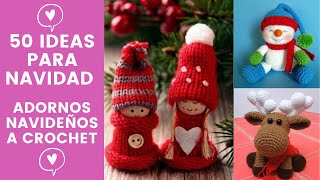 50 Ideas Para Navidad Adornos Navideños A Crochet [upl. by Ecnerrot]