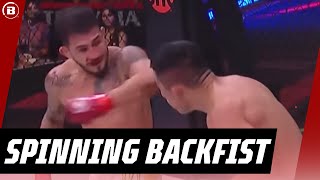 What a SPINNING Backfist 🔥  Sergio Pettis vs Kyoji Horiguchi  Bellator MMA [upl. by Gnouc26]