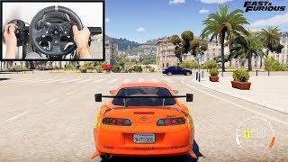 Forza Horizon 2 Paul Walker Toyota Supra Steering Wheel  Shifter Gameplay [upl. by Len]