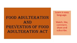 Food adulteration and Prevention of Food Adulteration act [upl. by Siramaj]