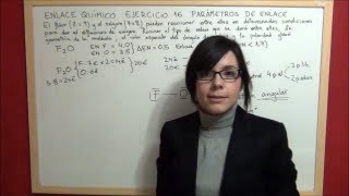 QUIMICA Enlace Ejercicio 16 Parámetros de enlace difluoruro de oxígeno [upl. by Ettegirb]