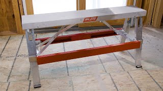 WALBOARD TOOLSÂ® Aluminum Folding Bench [upl. by Elleon544]