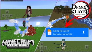 HOW TO DOWNLOAD DEMON SLAYER MOD IN MINECRAFT PE IN MOBILE [upl. by Lammaj]