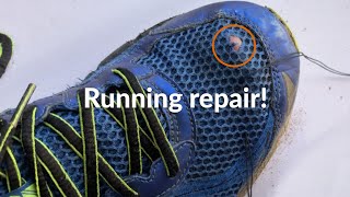 How to repair holes in running shoes [upl. by Novihs]