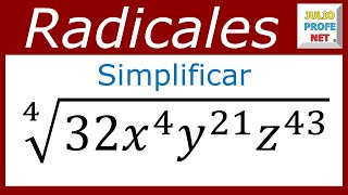 SIMPLIFICACIÓN DE EXPRESIONES CON RADICALES  Ejercicio 4 [upl. by Yelekreb]