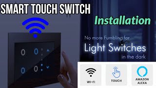 smart touch switch installation  wifi touch switch installation  how to install smart touch switch [upl. by Leroj]