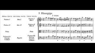 Händel  Hornpipe from Water Music I score [upl. by Atteloj]