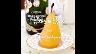 Pear in Rosé with Champagne Sabayon Sauce [upl. by Carnay]