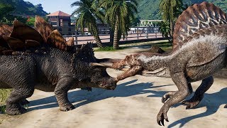 Spinosaurus vs Triceratops Pentaceratops Sinoceratops Styracosaurus Toro Chasmo amp Stegoceratops [upl. by Carmena157]