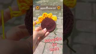 Sunflower tutorial 🌻❣️ ytshorts crochet sunflower viralshorts [upl. by Yenaled]