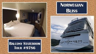 NCL BLISS BALCONY STATEROOM TOUR 9786 [upl. by Alvita]