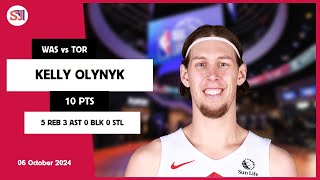 KELLY OLYNYK 10 PTS 5 REB 3 AST 0 BLK 0 STL  vs WAS 06 Oct 2425 TOR Player Highlights [upl. by Anitnas]