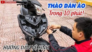 Tháo dàn áo Exciter 150 trong 10 phút ▶ Cách Vệ sinh xe máy đúng cách [upl. by Guilbert]