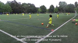 ECOLE DE FOOT  FC Nantes  Prise dinfo et prise des espaces libres [upl. by Alemat]