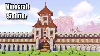 Minecraft Stadttor bauen  Minecraft Tor bauen  Minecraft Torhaus bauen  Minecraft Burg [upl. by Cleveland]