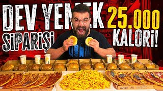 25000 KALORİ DEV YEMEK SİPARİŞİ [upl. by Annhej]