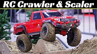 RC 4x4 Crawler amp Scaler Extreme Indoor Track  Axial RC4WD Tamiya Gmade  Model Game Bologna 2018 [upl. by Hairej520]