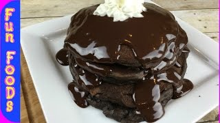 Death by Chocolate Pancakes  How to Make Chocolate Pancakes from scratch [upl. by Gnoh611]