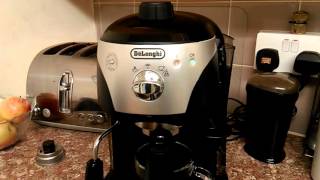 Delonghi ecc221 espresso coffee maker review [upl. by Hsac863]