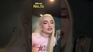 Kim Petras Talks Celebrating quotUnholyquot Reaching No 1 on Adult Pop Airplay Chart  Billboard No 1s [upl. by Aelahs]