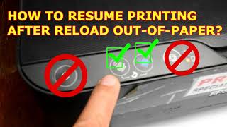 How to resume printing after reload outof paper [upl. by Xuaegram578]