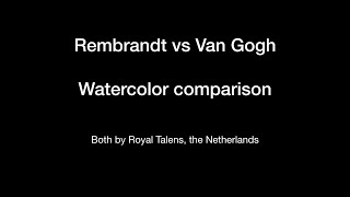 Rembrandt vs Van Gogh watercolor comparison [upl. by Aliam]