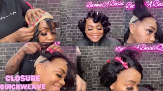 VERY DETAILED Closure Quick Weave Using Janet Collection 45 HD Lace Closure And Bodywave Bundles [upl. by Newman]