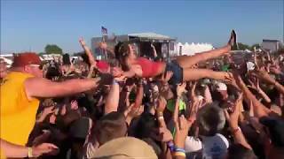 Rocklahoma 2018 side stage crowd surfing and mosh pits [upl. by Ellerad304]