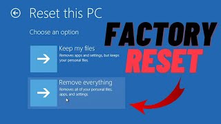 Factory Reset Your Laptop  Reset your PC Without Losing Any Data [upl. by Liw]