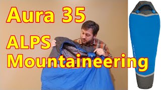 ALPS Mountaineering Aura 35 Degree Sleeping Bag Review [upl. by Erbas]