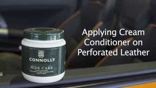 Applying Cream Conditioner on Perforated Leather  SweetCars Minute Detailing 28 [upl. by Ylro289]