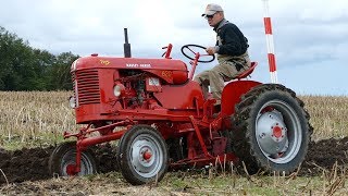 Massey Harris Pony 820 Ploughing w1Furrow Hand Lifted Ploug at Ploughing Event  Danish Agro [upl. by Atinihs]