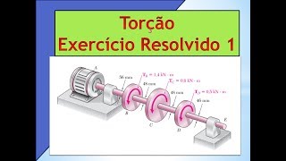 Torção Exercício Resolvido 1 Resistência dos Materiais [upl. by Annia]