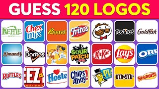 Guess the Logo in 3 Seconds 🍿🍟🍫 120 Famous Snack Logo  Logo Quiz 2024  Monkey Quiz [upl. by Aldarcie]