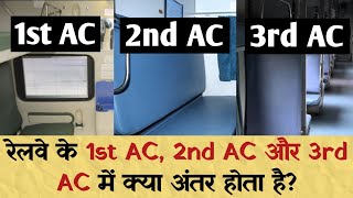 Difference Between 1st Ac 2nd Ac And 3rd Ac Coaches in Indian Railway [upl. by Eener]