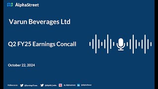 Varun Beverages Ltd Q2 FY202425 Earnings Conference Call [upl. by Catherin492]