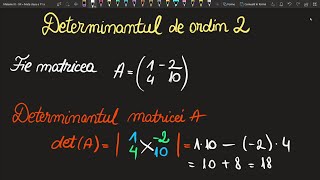 Determinantul de ordin 2 clasa a 11 a Exercitii TeorieInvata Matematica UsorMeditatii OnlineBac [upl. by Hoem171]