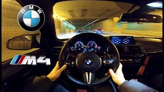 2018 BMW M4  POV NIGHT DRIVE amp ACCELERATION [upl. by Knowle]