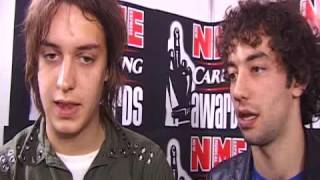 The Strokes  NME Awards Backstage Interview 2002 [upl. by Heinrick197]