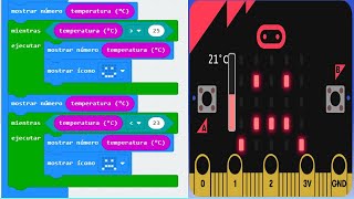 Como programar termometro en microbit [upl. by Enitsirt]