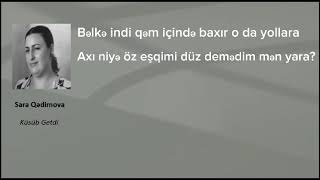 Sara Qədimova  Küsüb Getdi lyrics [upl. by O'Grady]